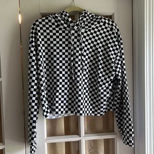 cropped hoodie, size large, excellent condition & never been worn
